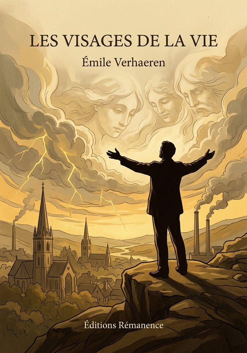 Livre Les Visages de la vie par Émile Verhaeren - Couverture - Editions Remanence