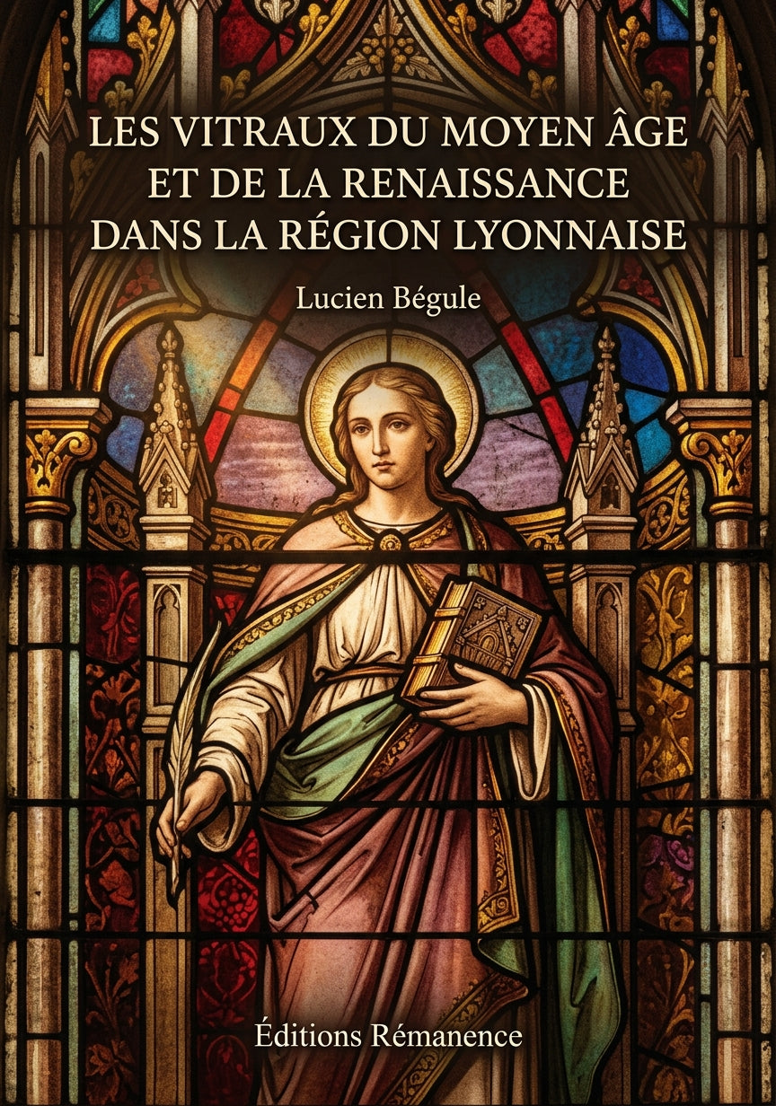 Livre Les vitraux du Moyen âge et de la Renaissance dans la région lyonnaise par Lucien Bégule - Couverture - Editions Remanence
