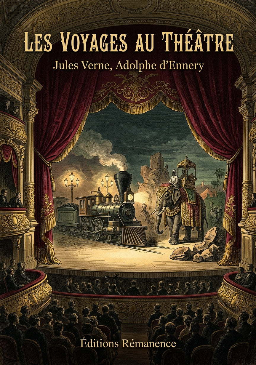Livre Les voyages au théâtre par Jules Verne, Adolphe d’Ennery - Couverture - Editions Remanence