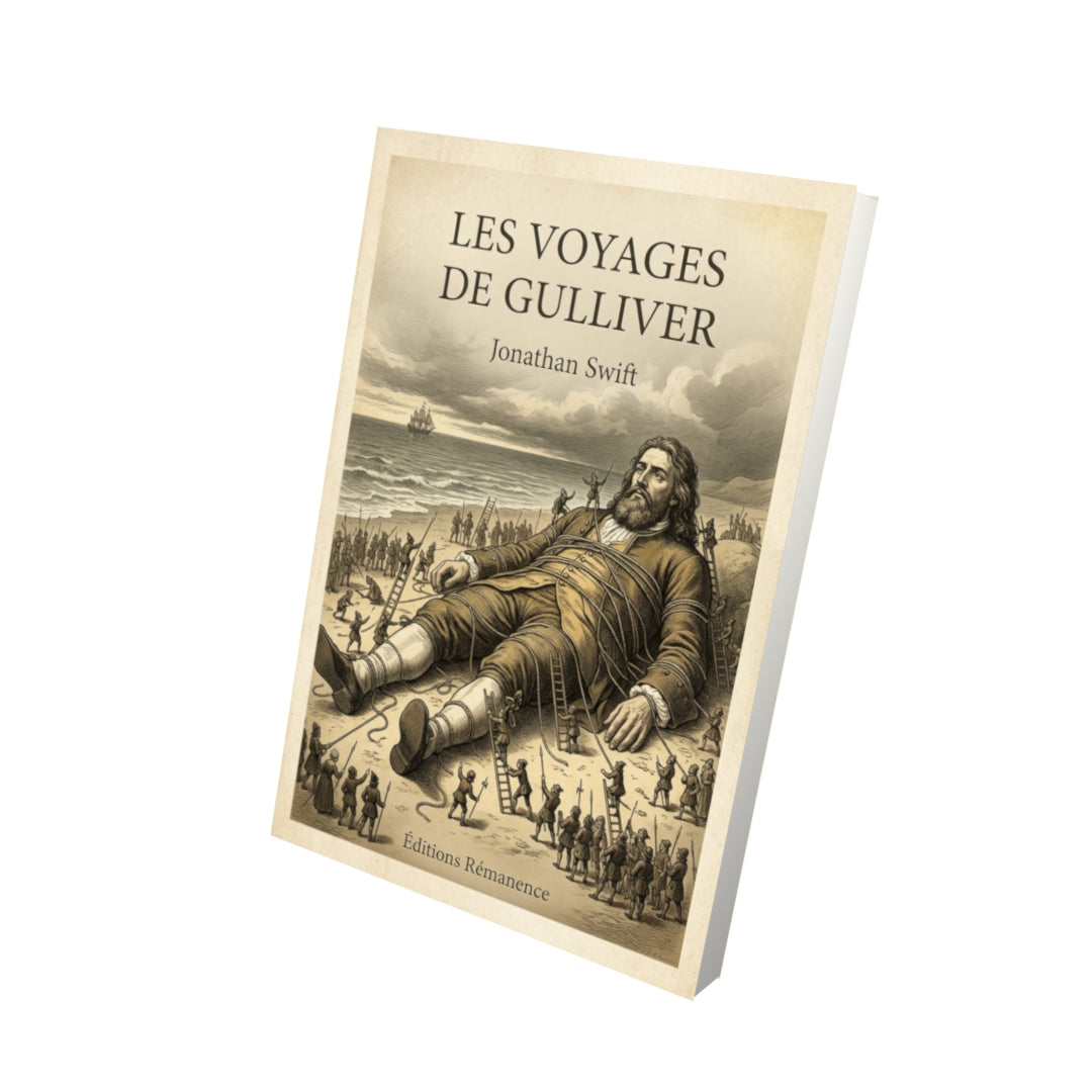 Livre Les Voyages de Gulliver - Jonathan Swift - Vue 3D - Editions Remanence