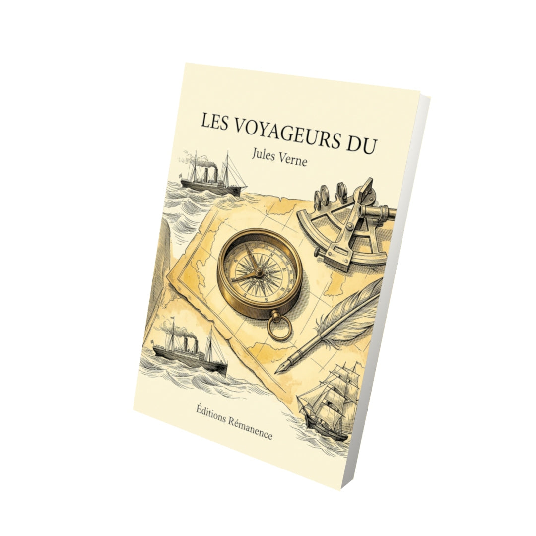 Livre Les voyageurs du par Jules Verne - Vue 3D - Editions Remanence