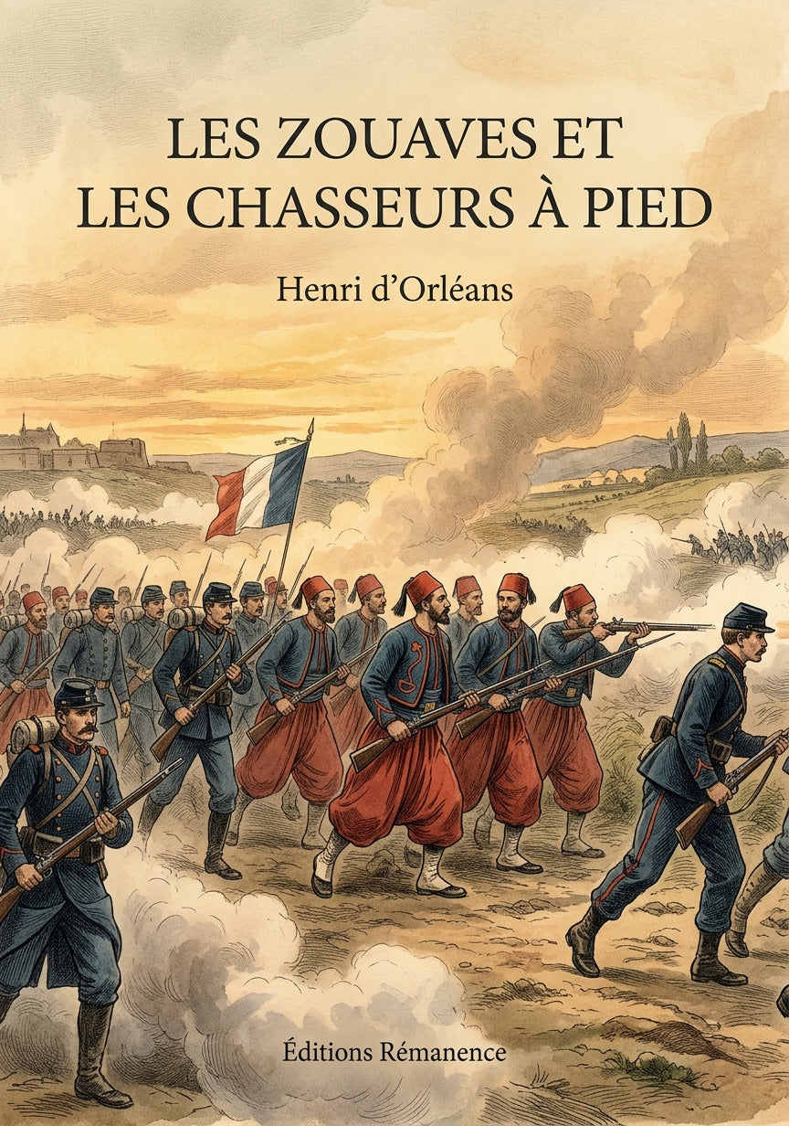Livre Les zouaves et les chasseurs à pied par Henri d’Orléans - Couverture - Editions Remanence