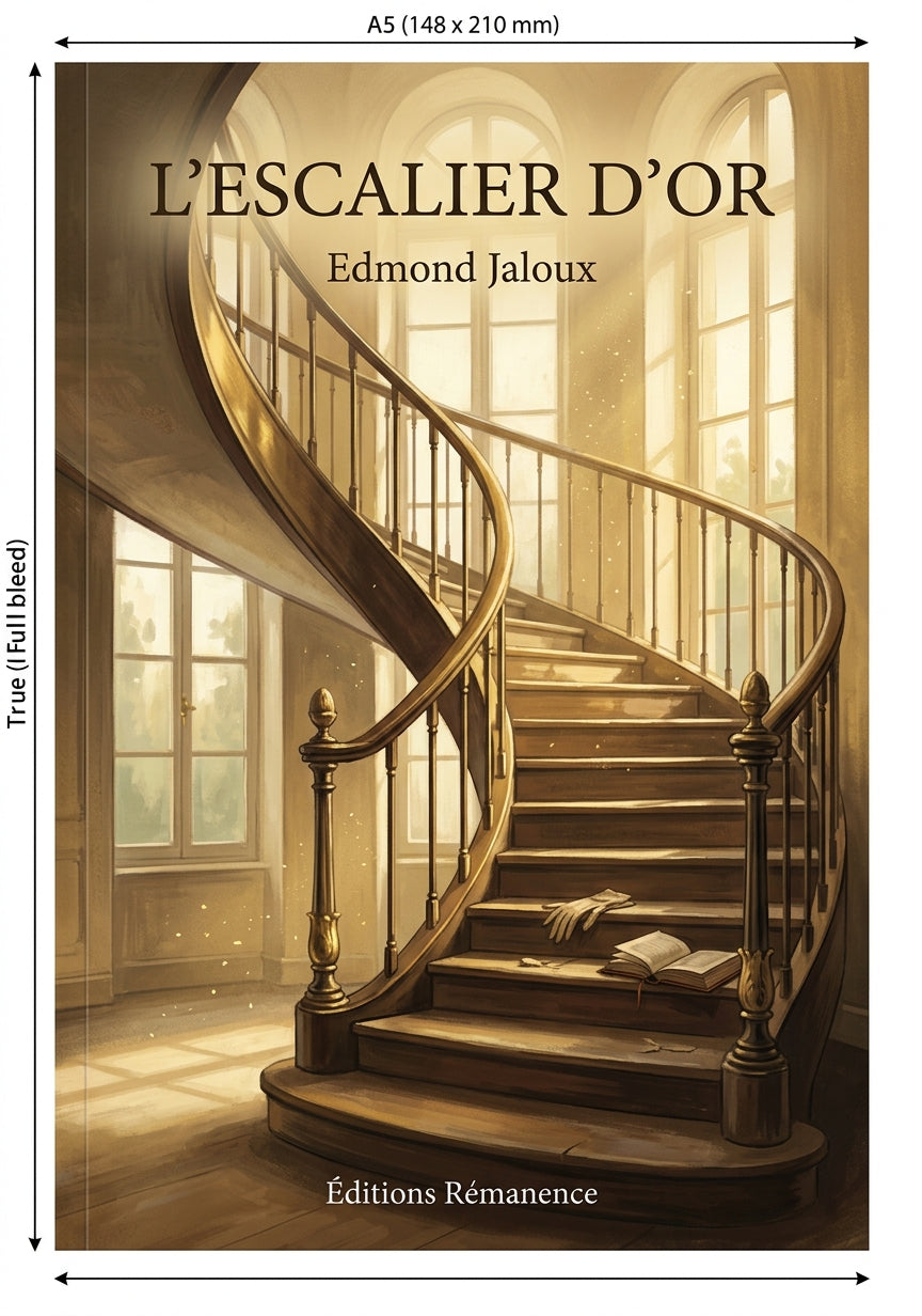 Livre L’Escalier d’or par Edmond Jaloux - Couverture - Editions Remanence