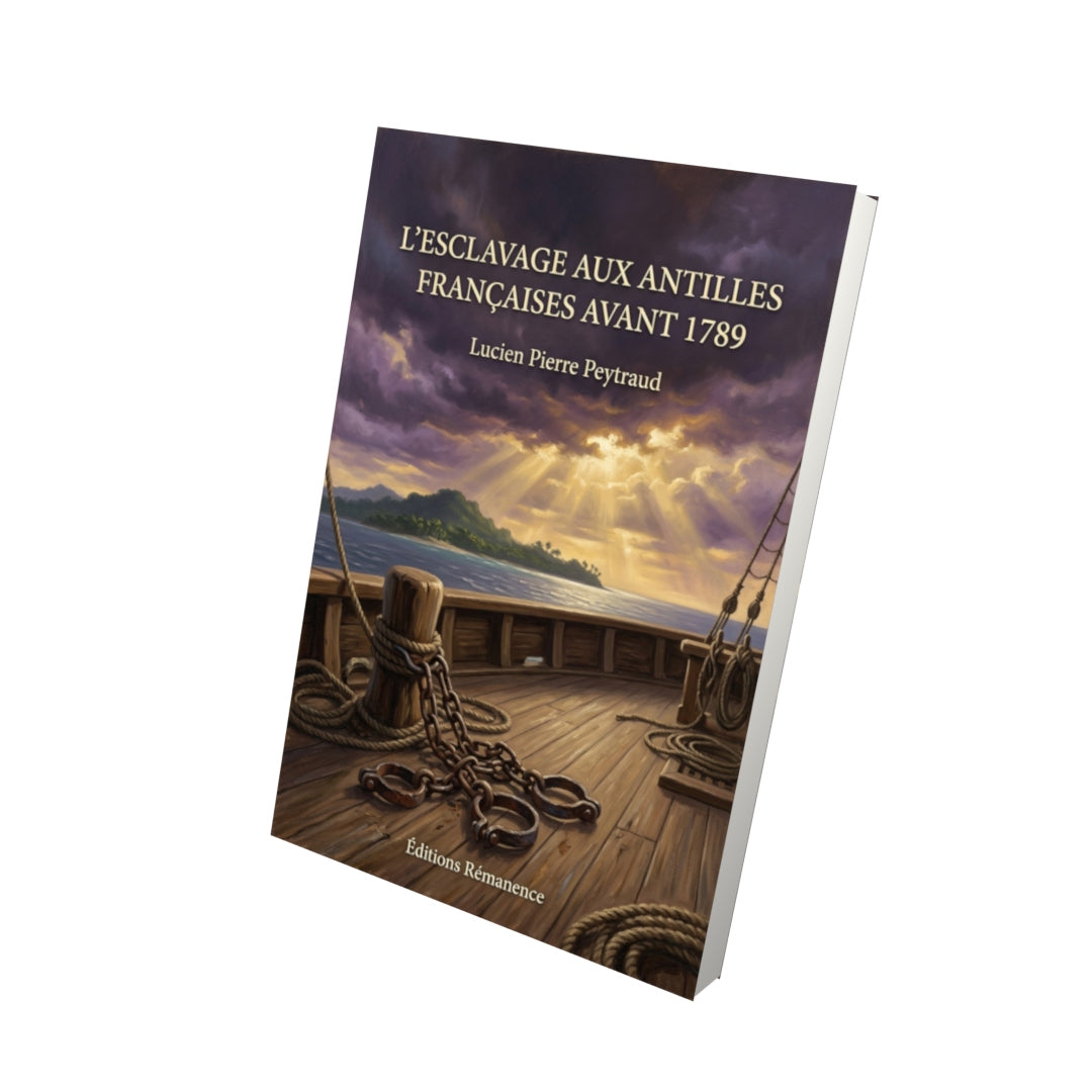 Livre L’esclavage aux Antilles françaises avant 1789 par Lucien Pierre Peytraud - Vue 3D - Editions Remanence