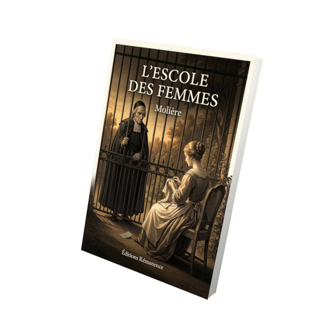 Livre L’escole des femmes par Molière - Vue 3D - Editions Remanence