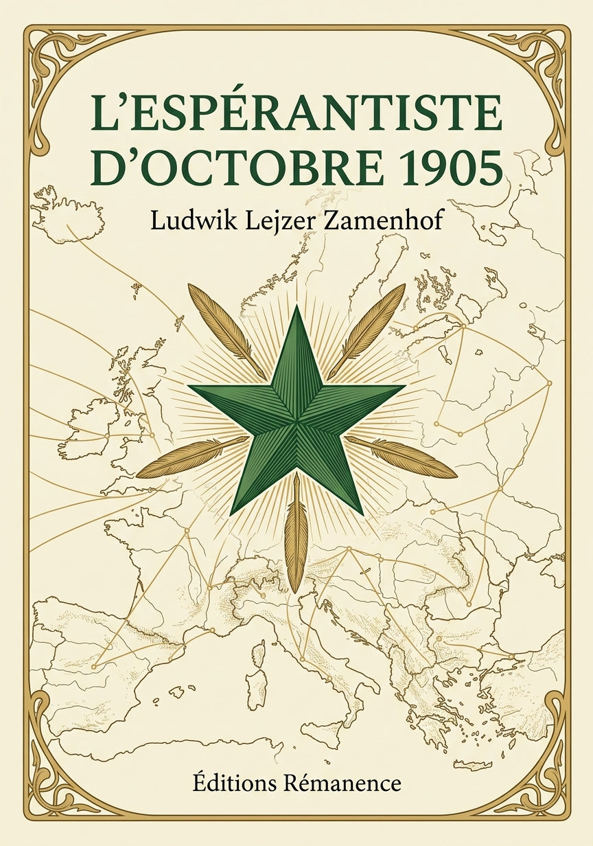Livre L’Espérantiste d’octobre 1905 par Ludwik Lejzer Zamenhof - Couverture - Editions Remanence