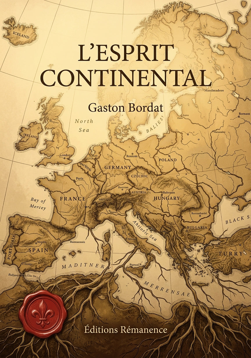 Livre L’Esprit continental par Gaston Bordat - Couverture - Editions Remanence