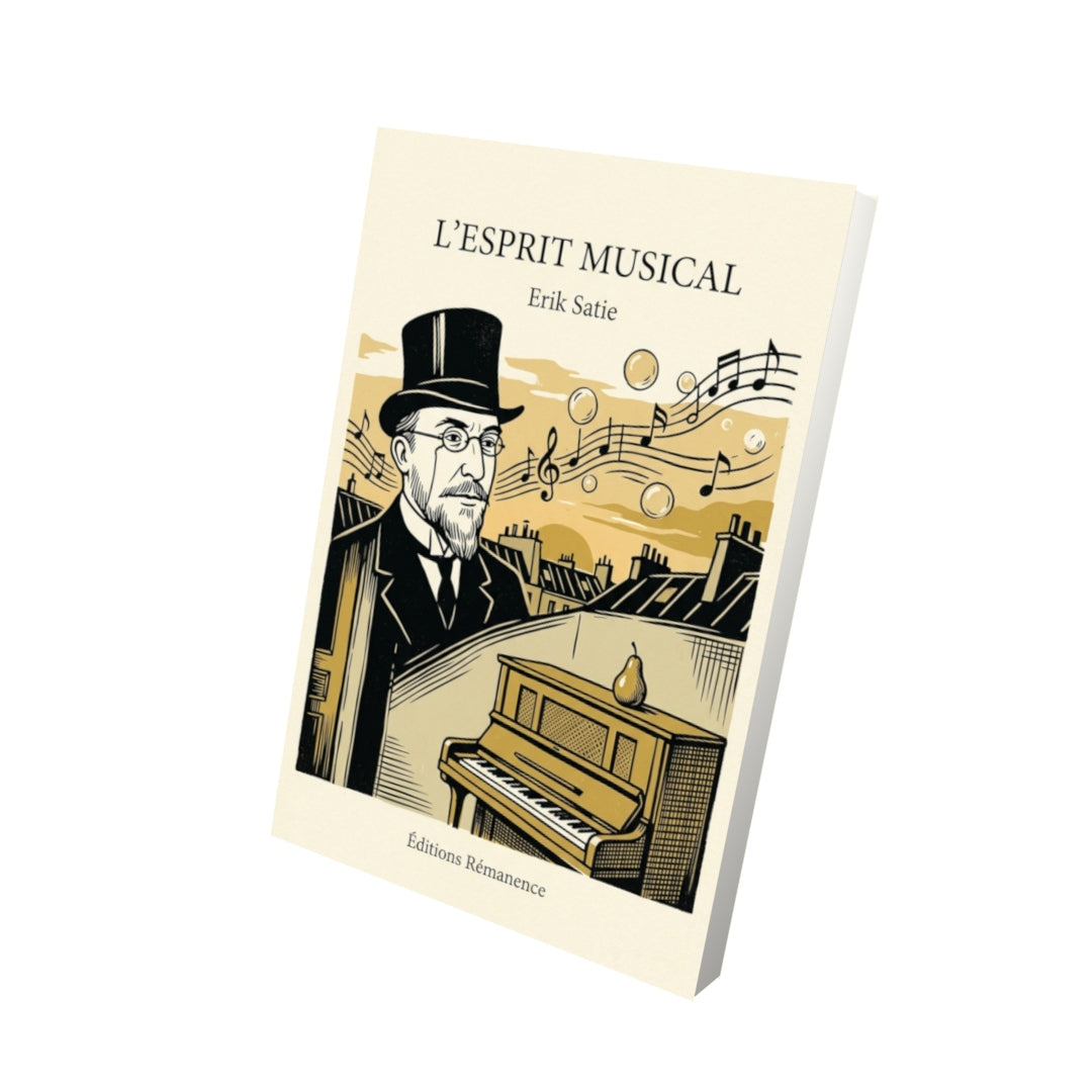 Livre L’Esprit musical par Erik Satie - Vue 3D - Editions Remanence