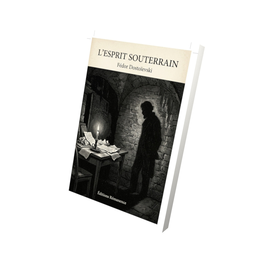 Livre L’Esprit souterrain par Fédor Dostoïevski - Vue 3D - Editions Remanence