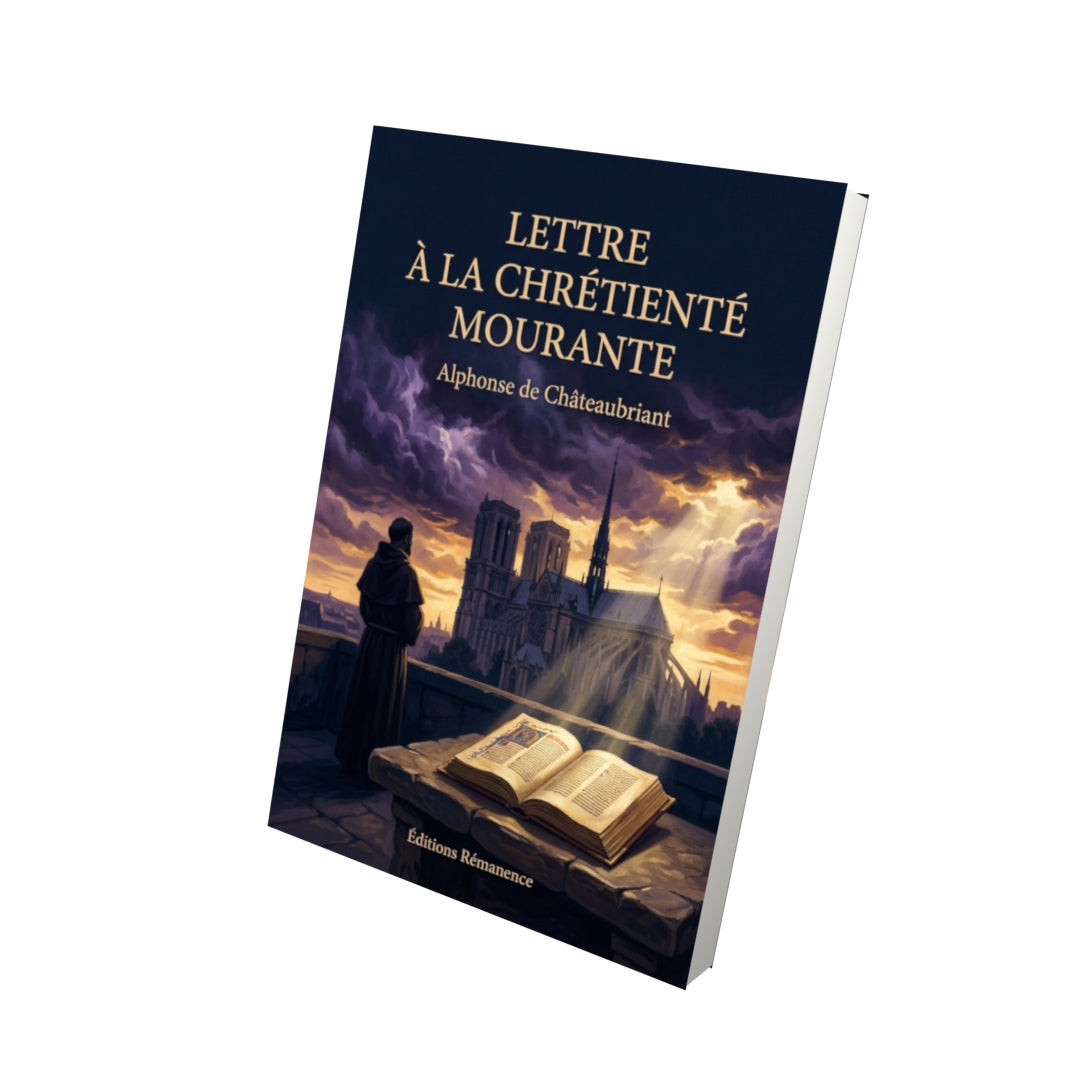 Livre Lettre à la chrétienté mourante - Alphonse de Châteaubriant - Vue 3D - Editions Remanence