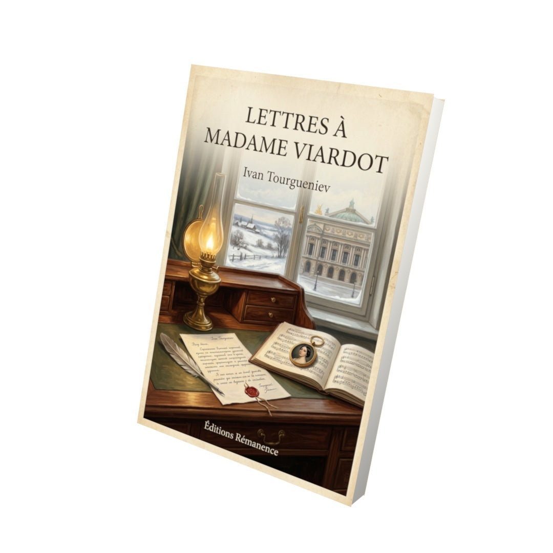 Livre Lettres à Madame Viardot - Ivan Tourgueniev - Vue 3D - Editions Remanence