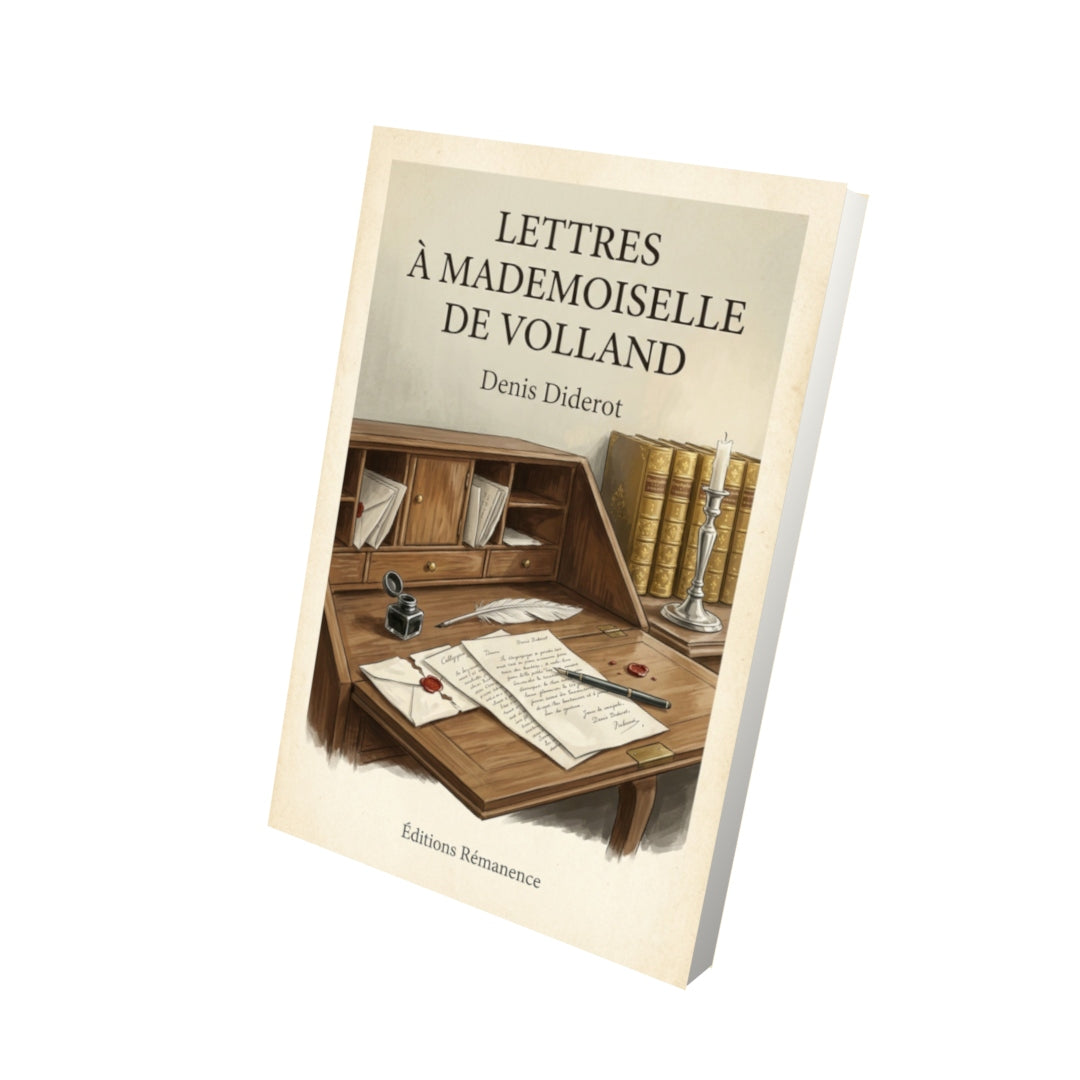 Livre Lettres à Mademoiselle de Volland - Denis Diderot - Vue 3D - Editions Remanence