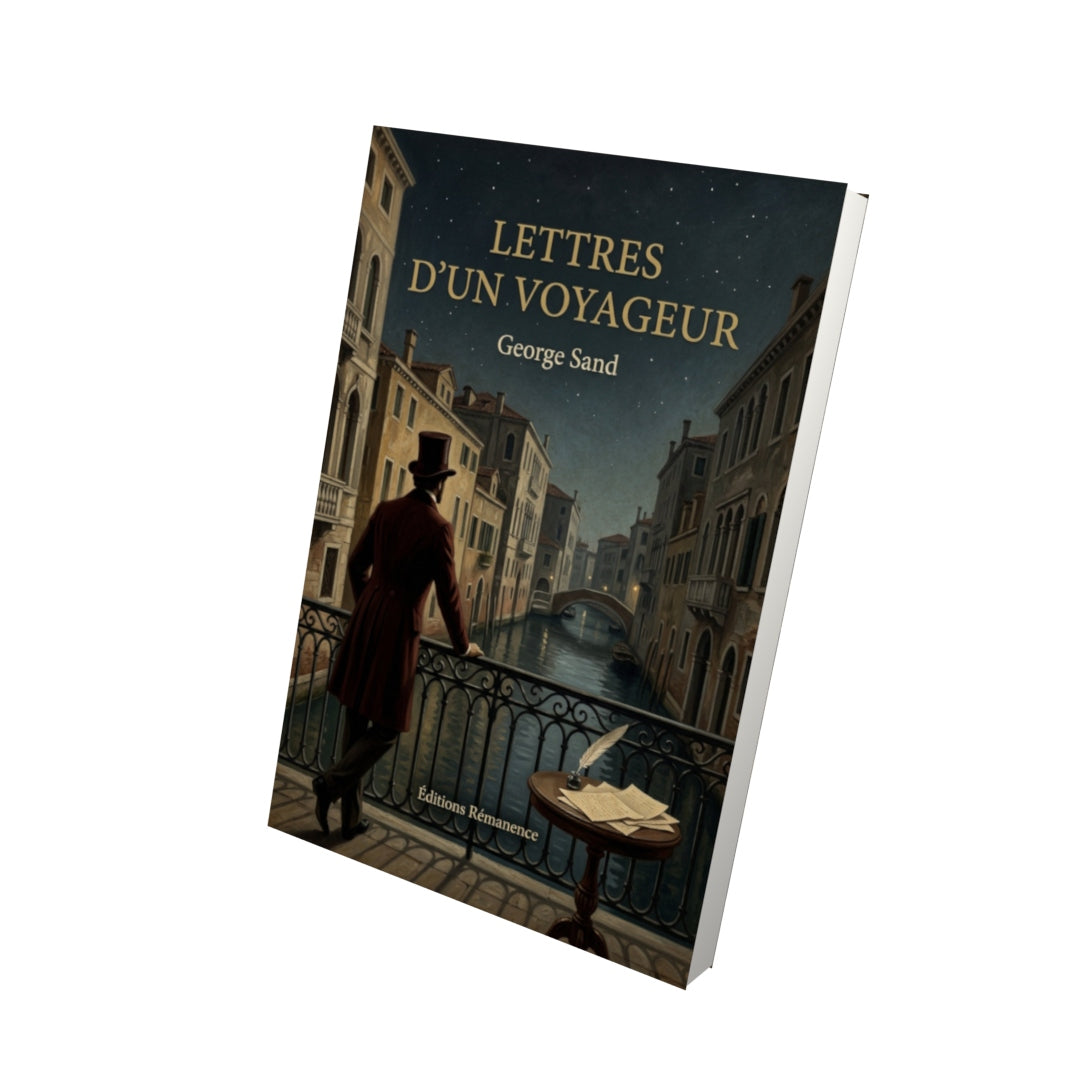 Livre Lettres d'un voyageur - George Sand - Vue 3D - Editions Remanence