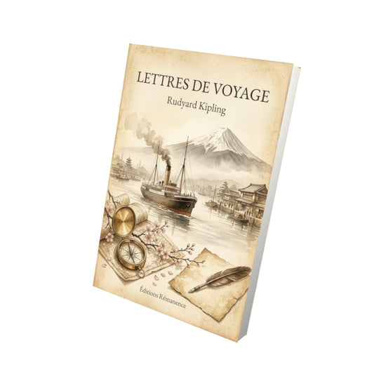 Livre Lettres de voyage - Rudyard Kipling - Vue 3D - Editions Remanence