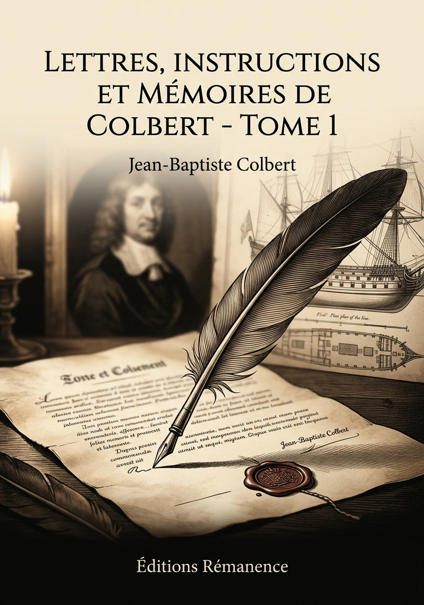Livre Lettres, instructions et mémoires de Colbert - Tome 1 par Jean-Baptiste Colbert - Couverture - Editions Remanence