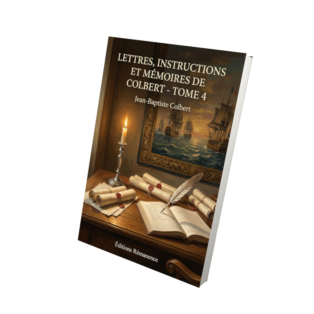 Livre Lettres, instructions et mémoires de Colbert - Tome 4 par Jean-Baptiste Colbert - Vue 3D - Editions Remanence