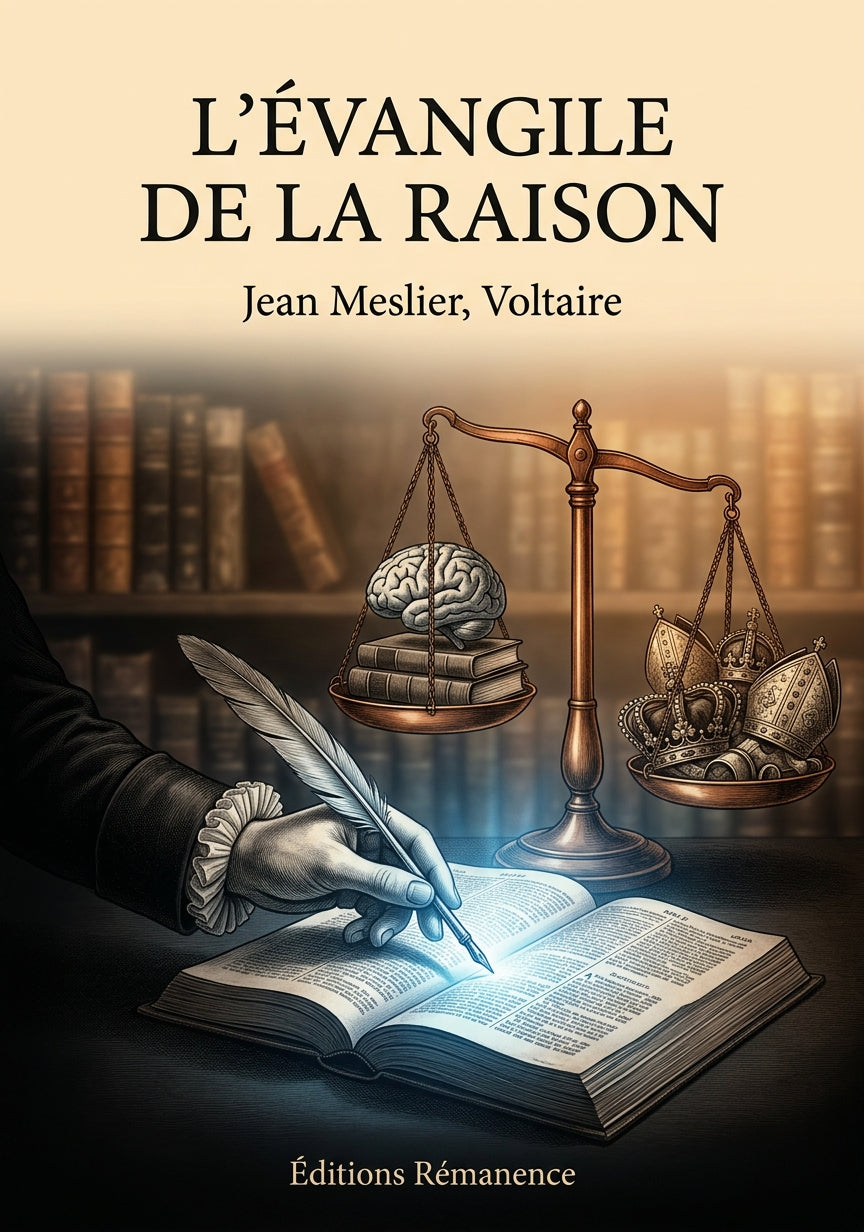 Livre L’Évangile de la Raison par Jean Meslier, Voltaire - Couverture - Editions Remanence