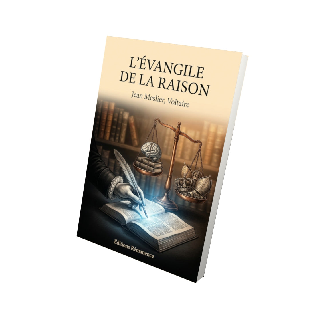 Livre L’Évangile de la Raison par Jean Meslier, Voltaire - Vue 3D - Editions Remanence