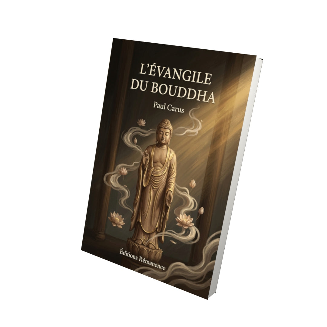 Livre L’Évangile du Bouddha par Paul Carus - Vue 3D - Editions Remanence