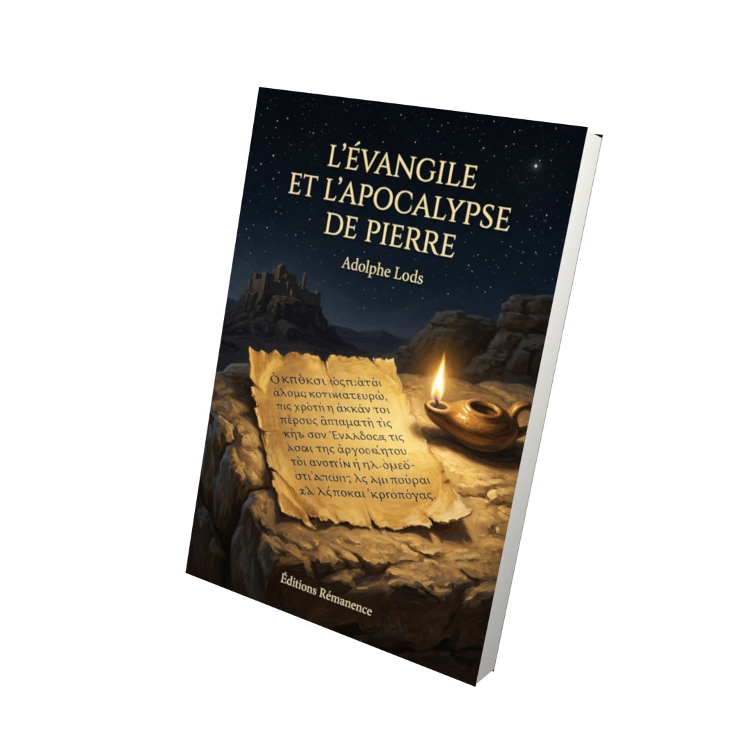 Livre L’évangile et l’apocalypse de Pierre par Adolphe Lods - Vue 3D - Editions Remanence
