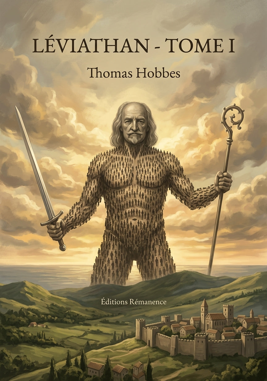 Livre Léviathan - Tome I par Thomas Hobbes - Couverture - Editions Remanence