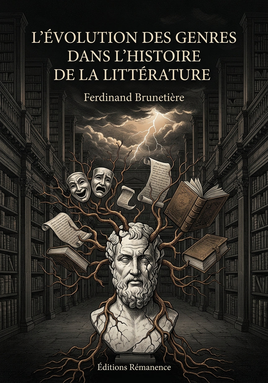 Livre L’Évolution des genres dans l’histoire de la littérature par Ferdinand Brunetière - Couverture - Editions Remanence