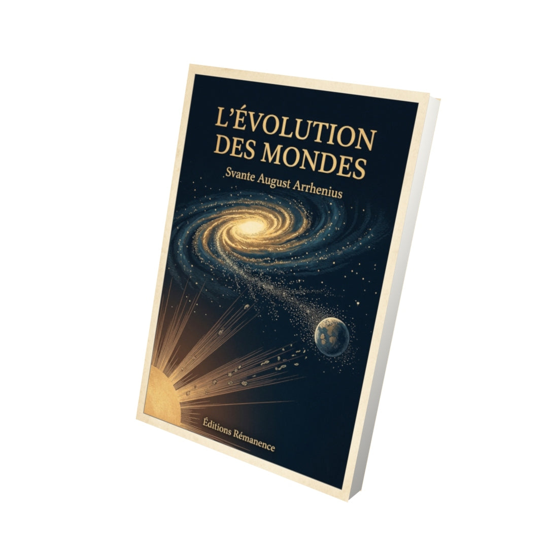 Livre L’évolution des mondes par Svante August Arrhenius - Vue 3D - Editions Remanence