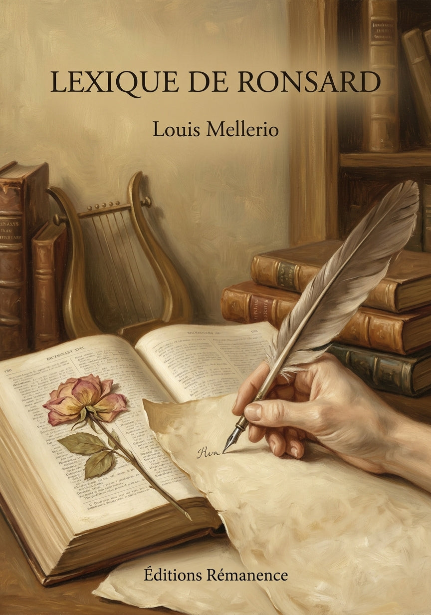 Livre Lexique de Ronsard par Louis Mellerio - Couverture - Editions Remanence