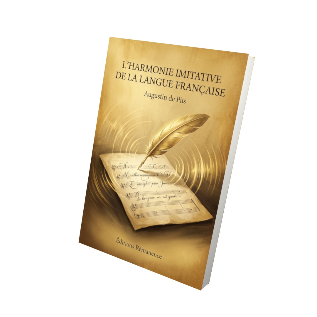 Livre L’Harmonie imitative de la langue française par Augustin de Piis - Vue 3D - Editions Remanence