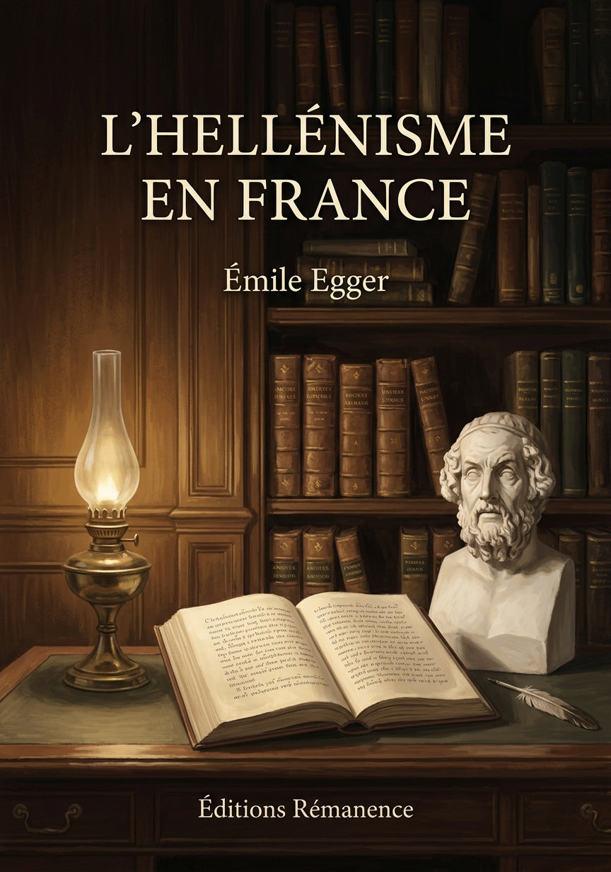 Livre L’Hellénisme en France par Émile Egger - Couverture - Editions Remanence