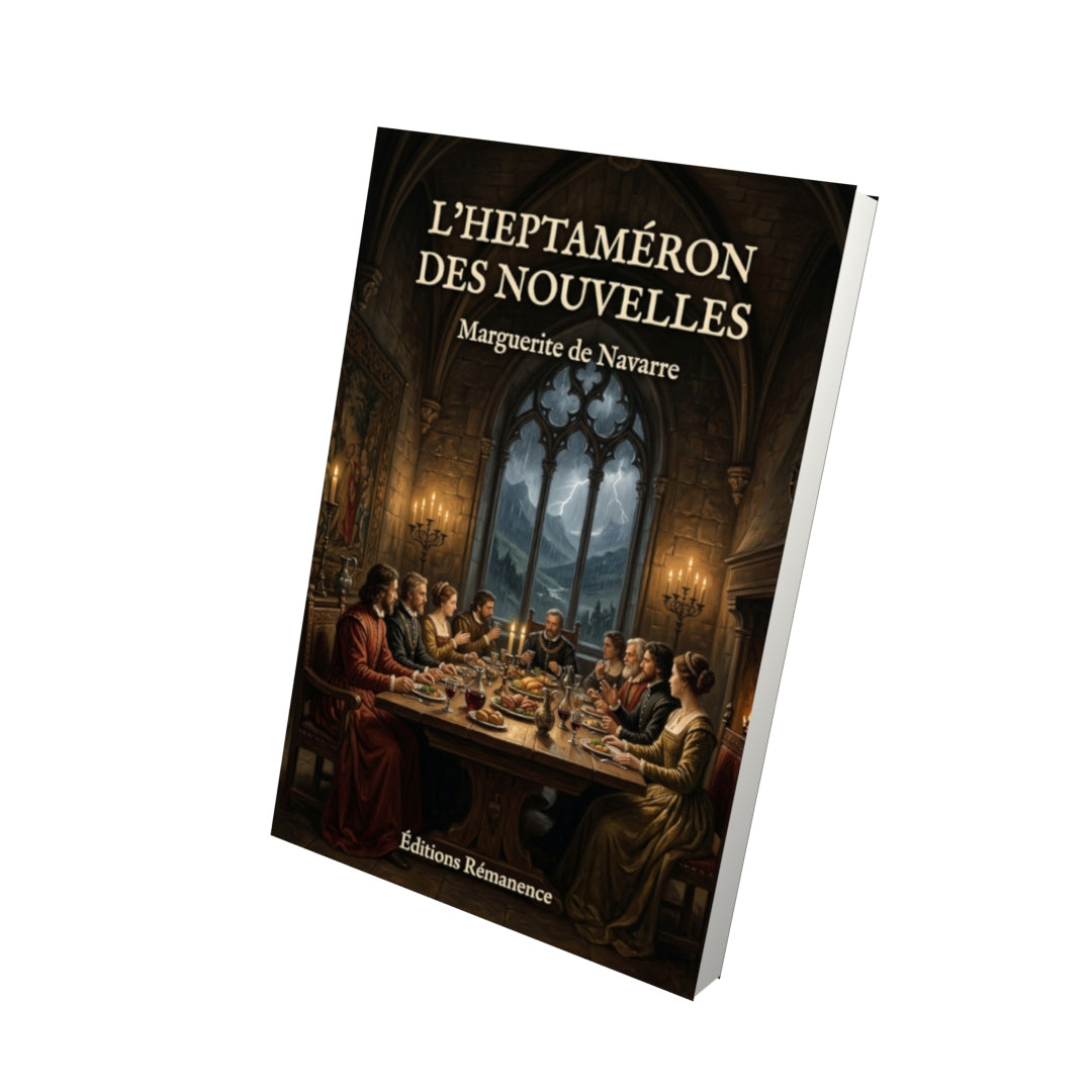 Livre L’Heptaméron des nouvelles par Marguerite de Navarre - Vue 3D - Editions Remanence
