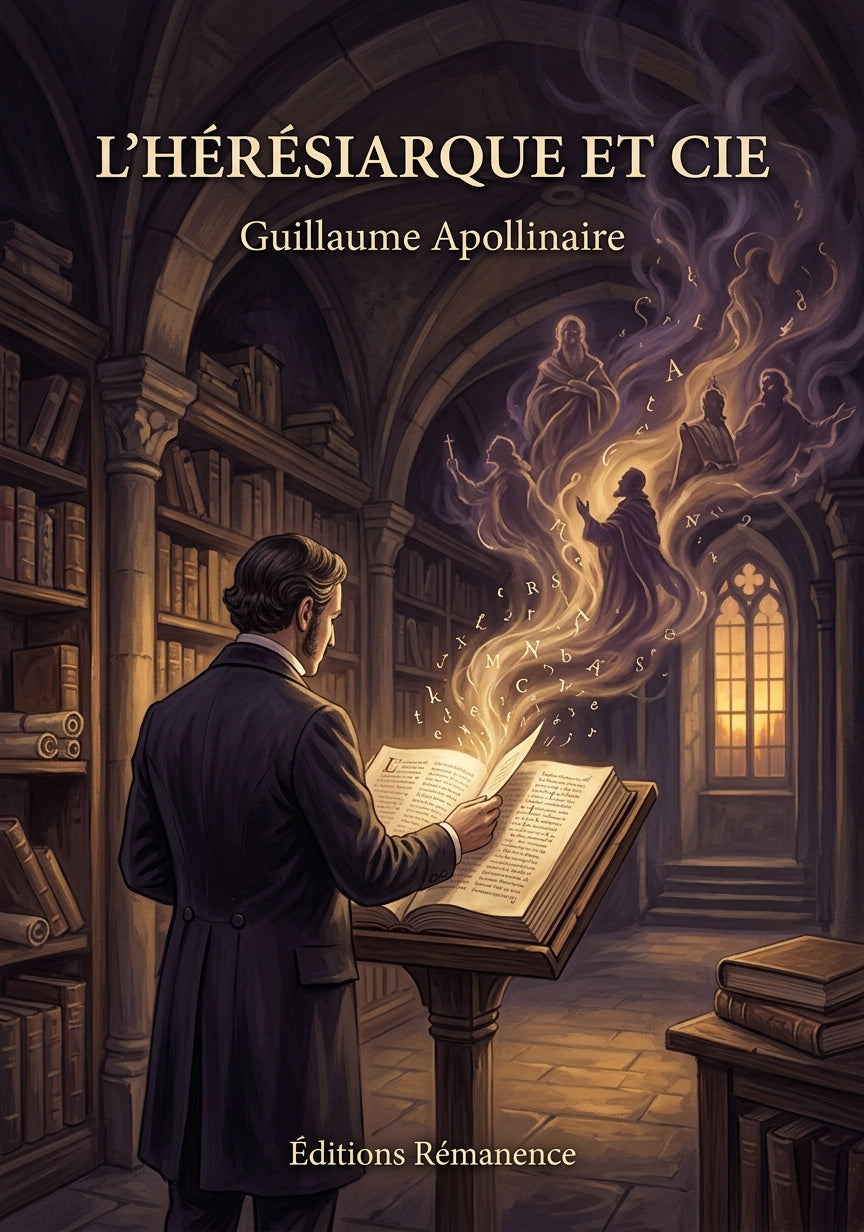 Livre L’Hérésiarque et Cie par Guillaume Apollinaire - Couverture - Editions Remanence