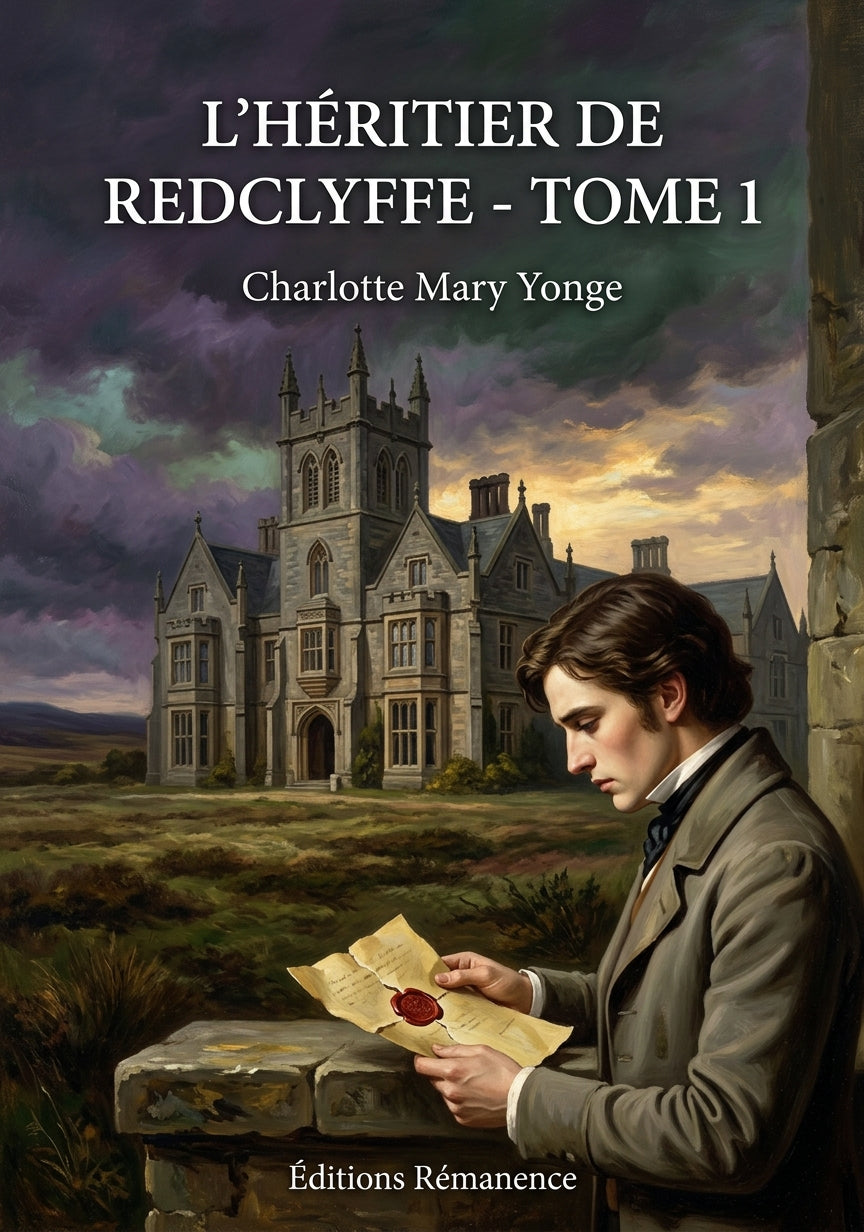 Livre L’Héritier de Redclyffe - Tome 1 par Charlotte Mary Yonge - Couverture - Editions Remanence