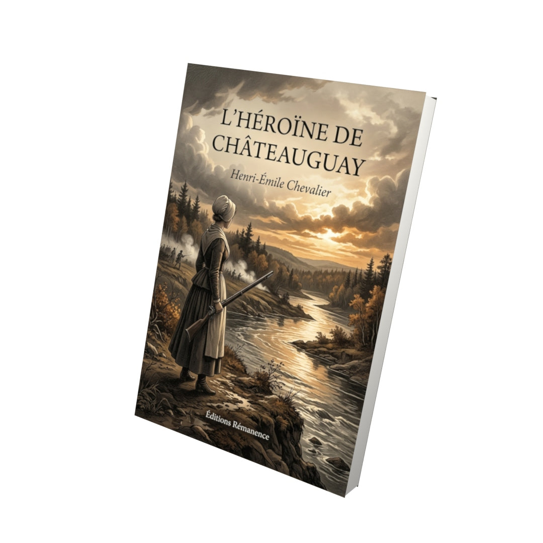 Livre L’héroïne de Châteauguay par Henri-Émile Chevalier - Vue 3D - Editions Remanence