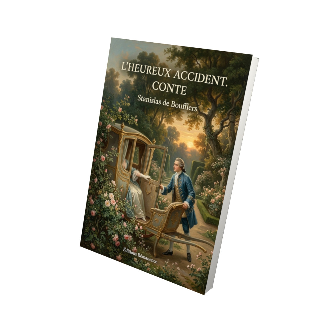 Livre L’Heureux Accident. Conte par Stanislas de Boufflers - Vue 3D - Editions Remanence