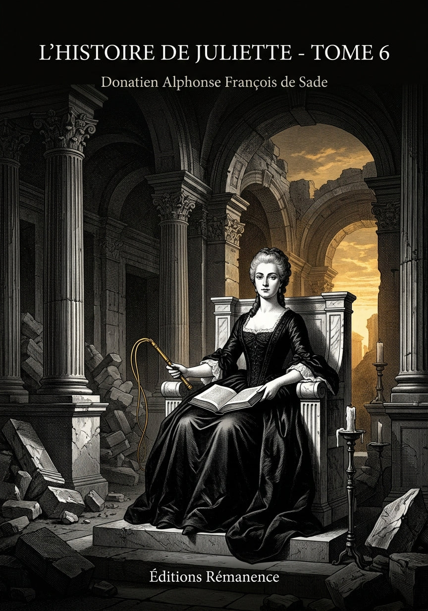 Livre L’histoire de Juliette - Tome 6 par Donatien Alphonse François de Sade - Couverture - Editions Remanence
