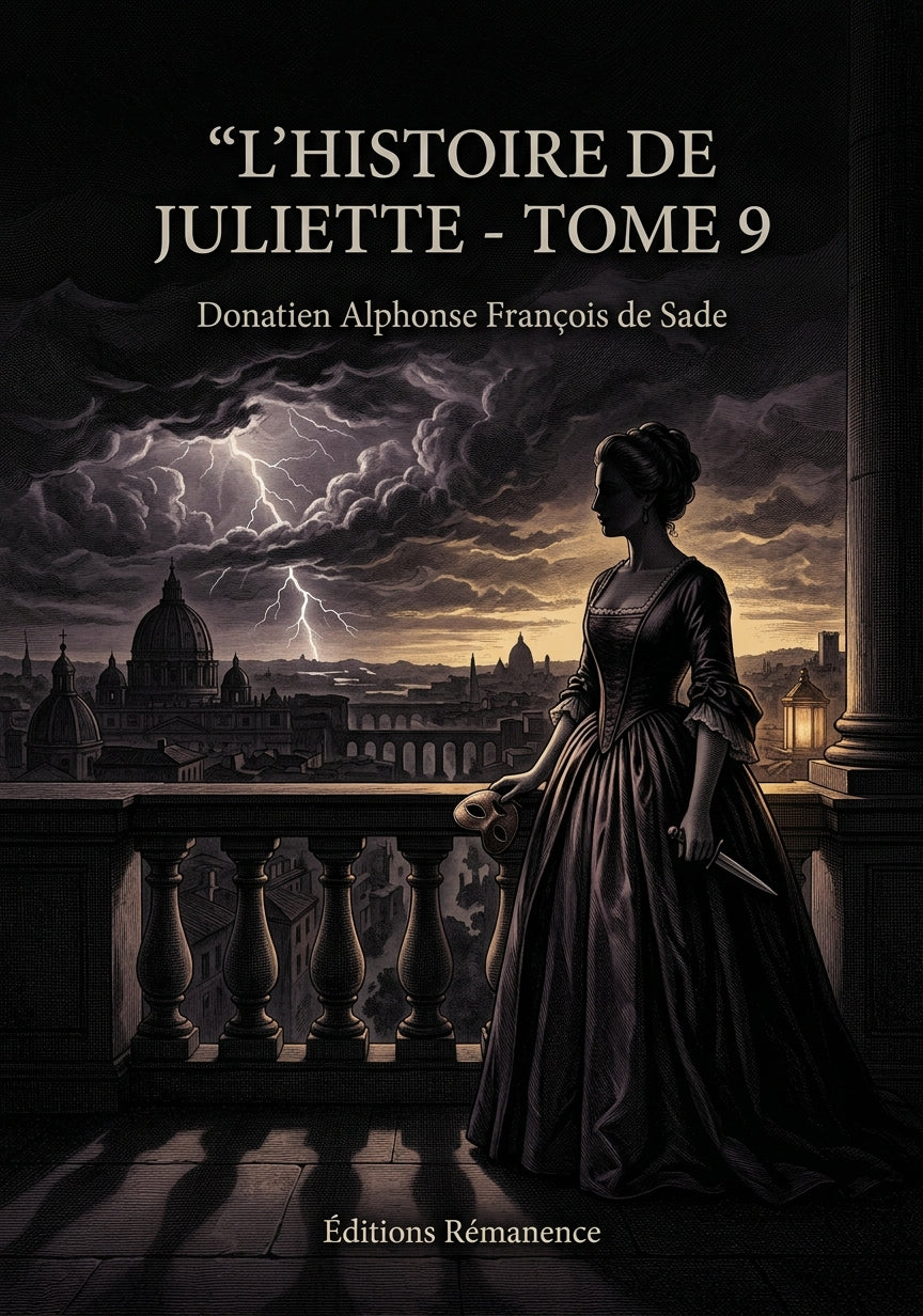 Livre L’histoire de Juliette - Tome 9 par Donatien Alphonse François de Sade - Couverture - Editions Remanence