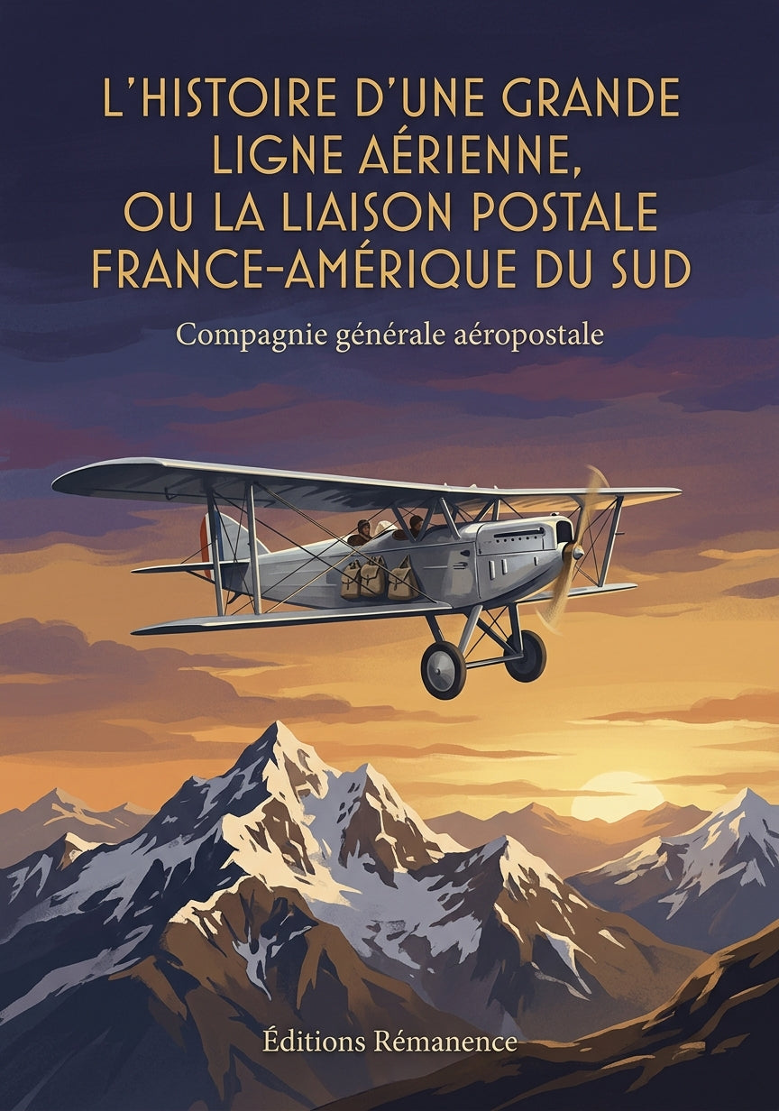 Livre L’Histoire d’une Grande Ligne Aérienne, ou la Liaison Postale France-Amérique du Sud par Compagnie générale aéropostale - Couverture - Editions Remanence