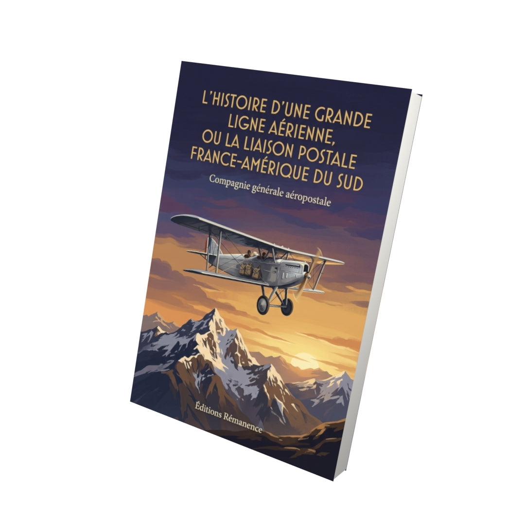 Livre L’Histoire d’une Grande Ligne Aérienne, ou la Liaison Postale France-Amérique du Sud par Compagnie générale aéropostale - Vue 3D - Editions Remanence