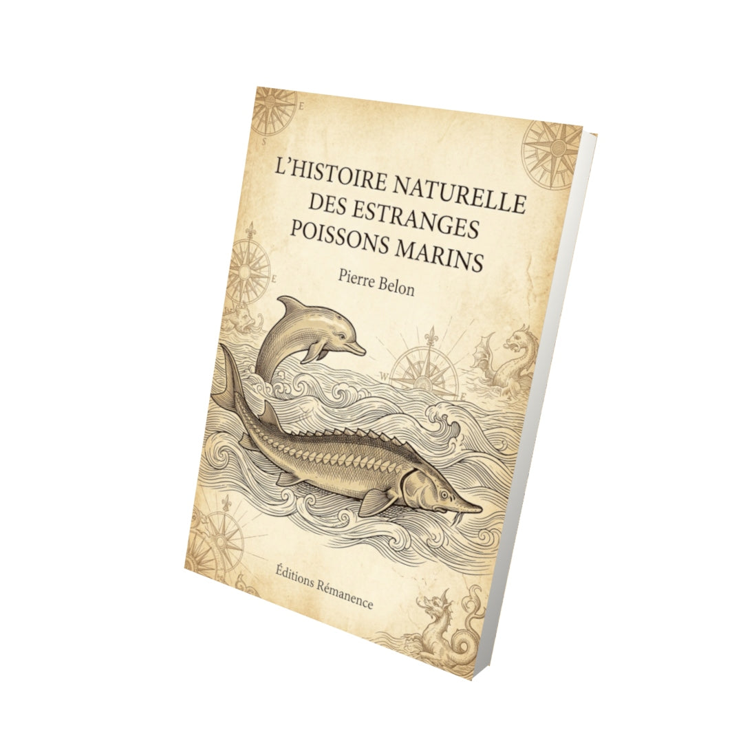 Livre L’histoire naturelle des estranges poissons marins par Pierre Belon - Vue 3D - Editions Remanence