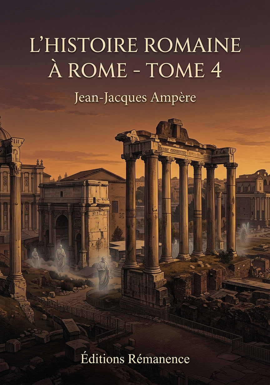 Livre L’Histoire romaine à Rome - Tome 4 par Jean-Jacques Ampère - Couverture - Editions Remanence