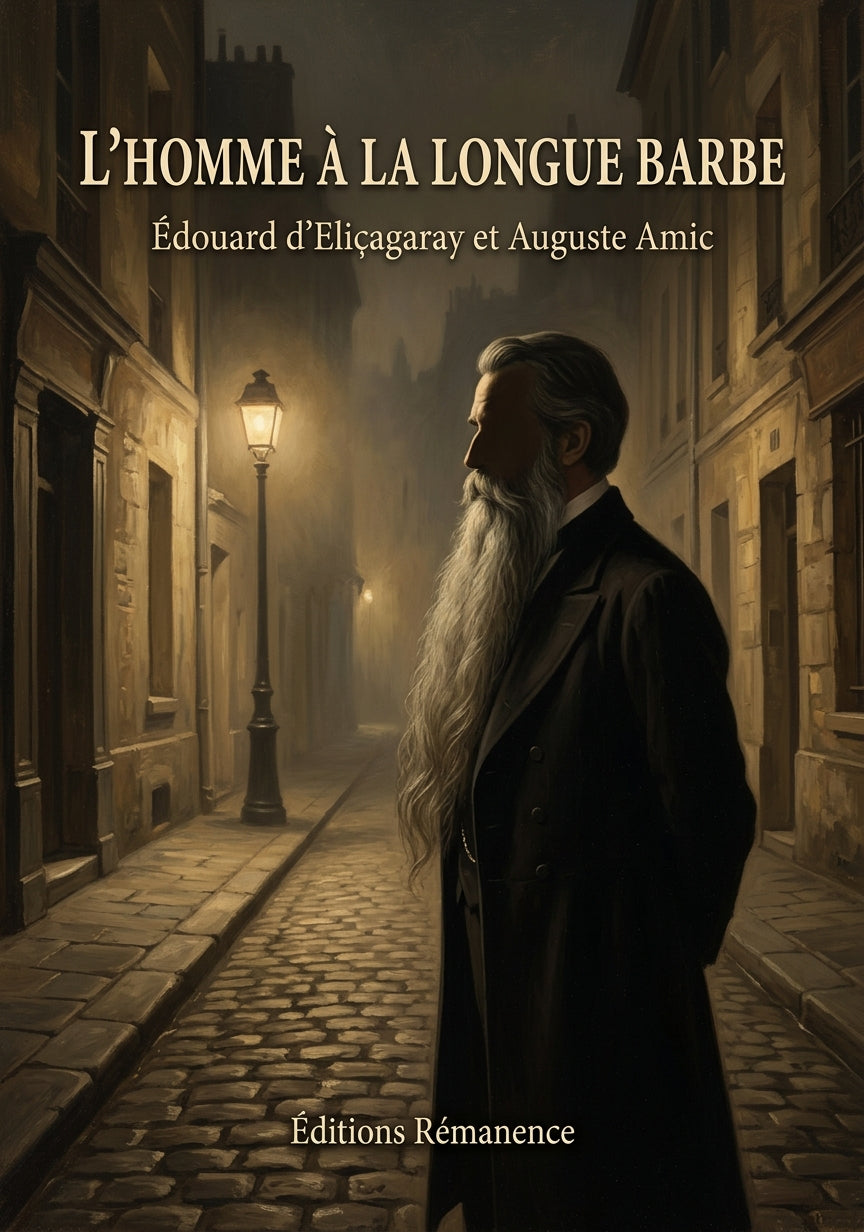 Livre L’Homme à la longue barbe par Édouard d’Eliçagaray et Auguste Amic - Couverture - Editions Remanence