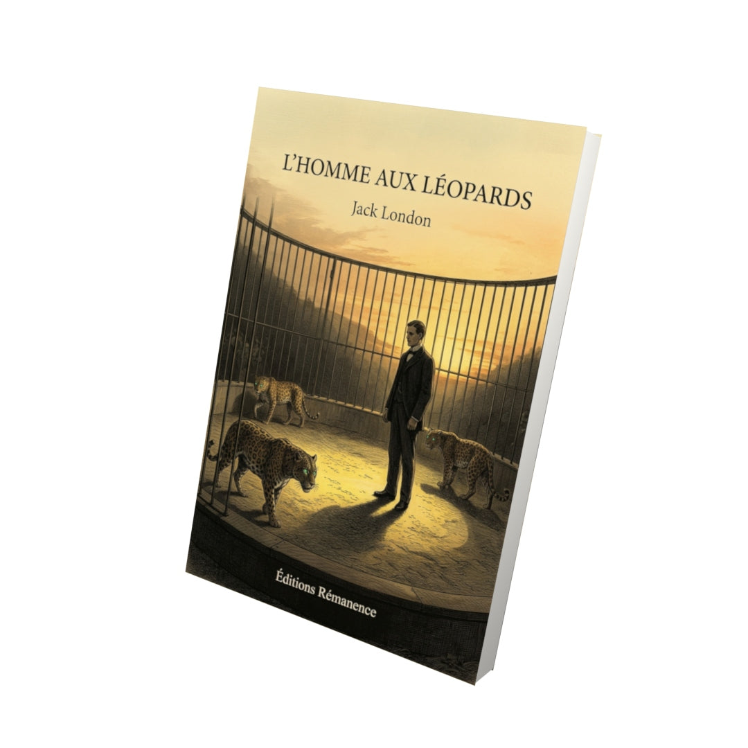 Livre L’Homme aux léopards par Jack London - Vue 3D - Editions Remanence