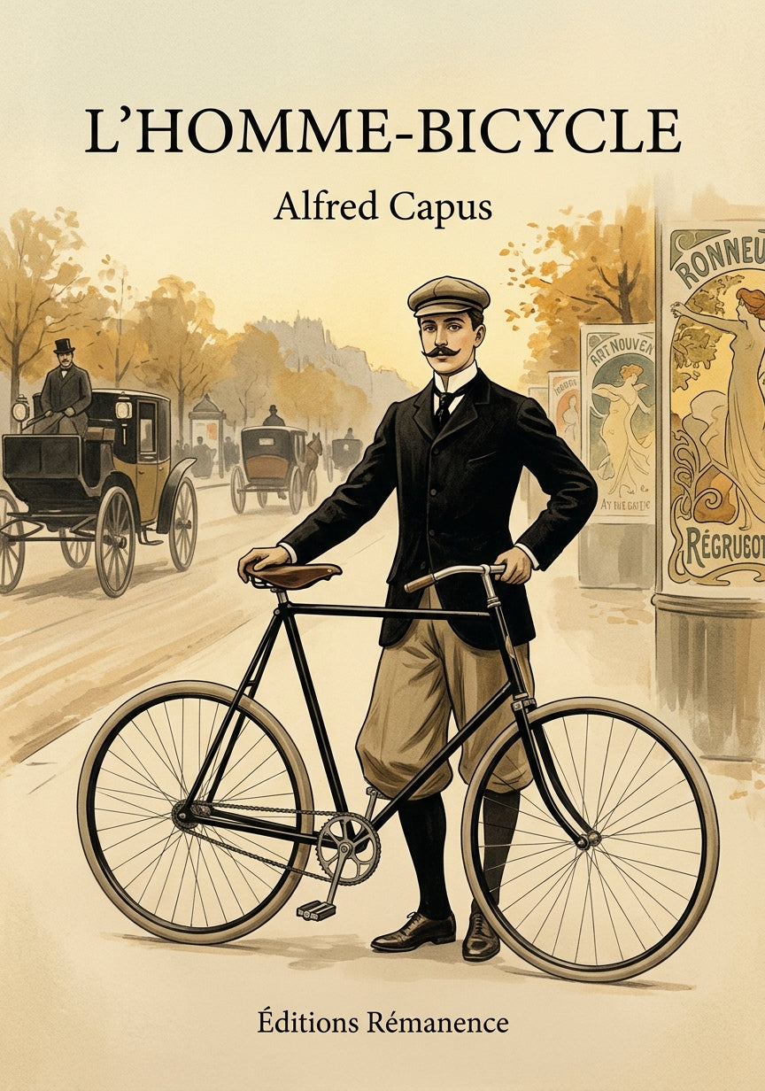 Livre L’Homme-bicycle par Alfred Capus - Couverture - Editions Remanence