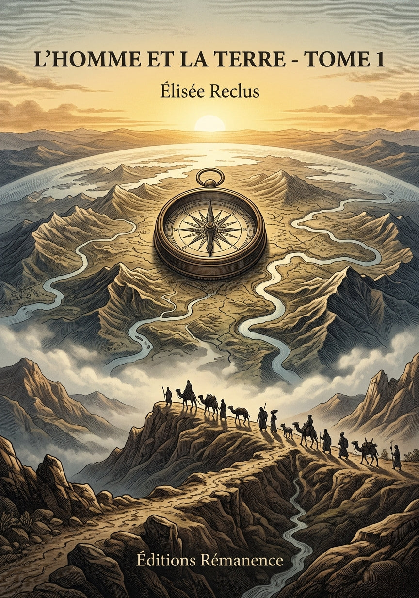 Livre L’Homme et la Terre - Tome 1 par Élisée Reclus - Couverture - Editions Remanence