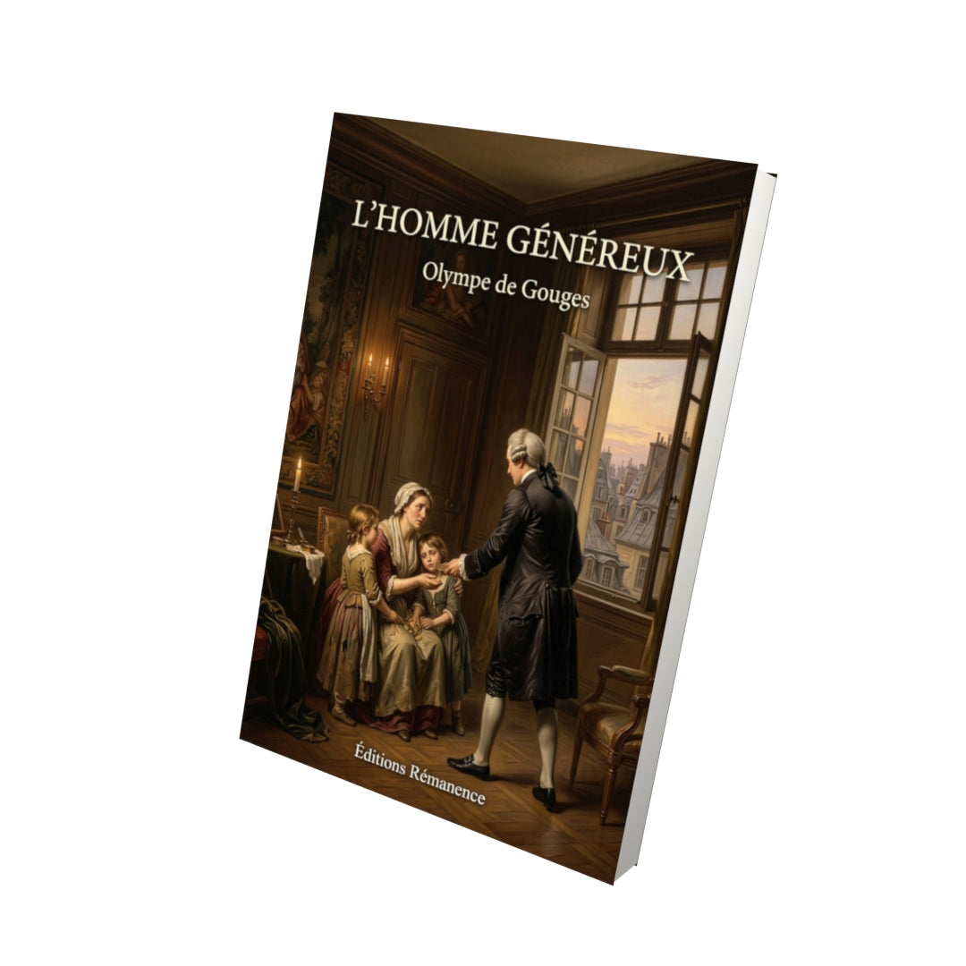 Livre L’Homme généreux par Olympe de Gouges - Vue 3D - Editions Remanence