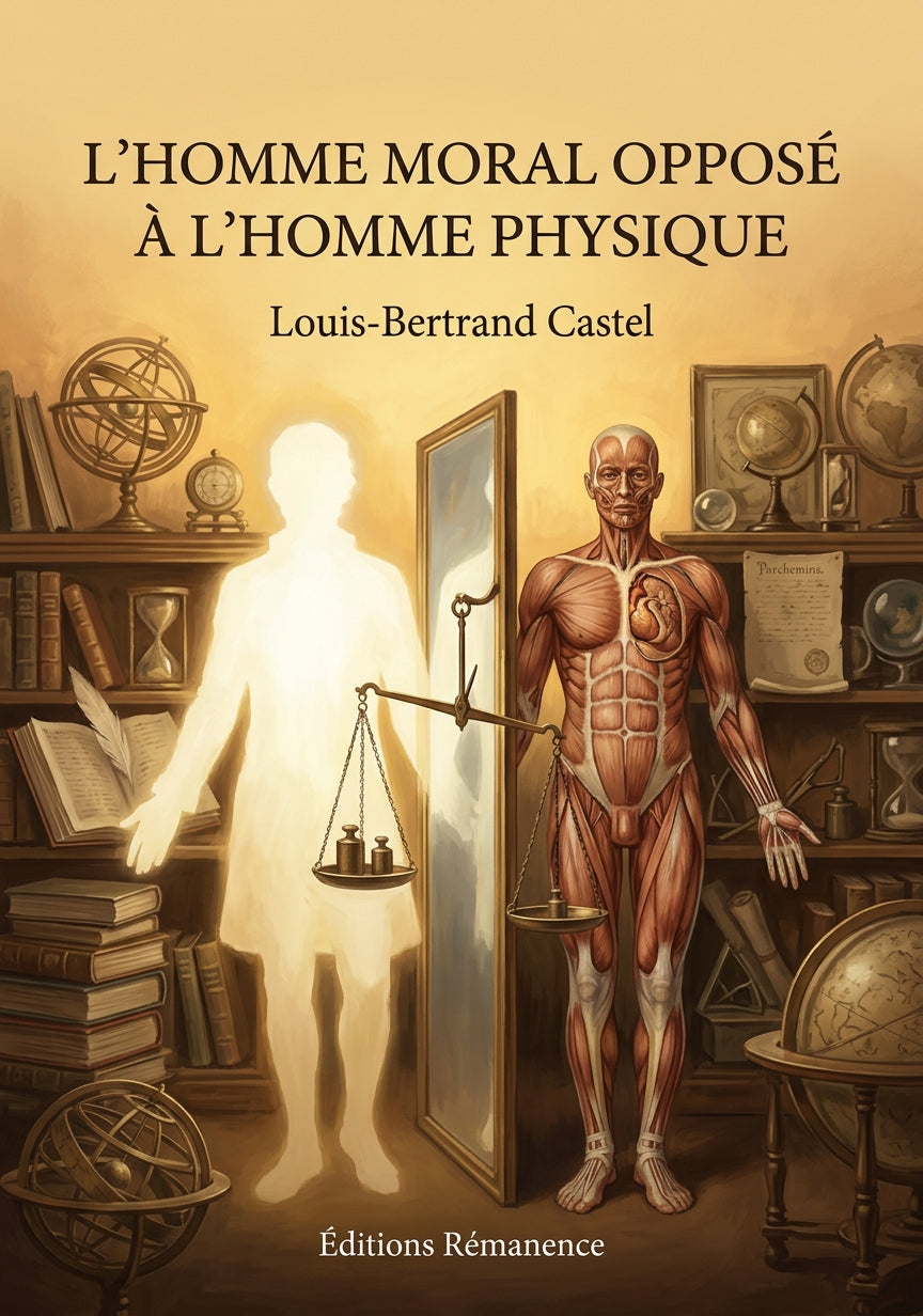 Livre L’Homme moral opposé à l’homme physique par Louis-Bertrand Castel - Couverture - Editions Remanence