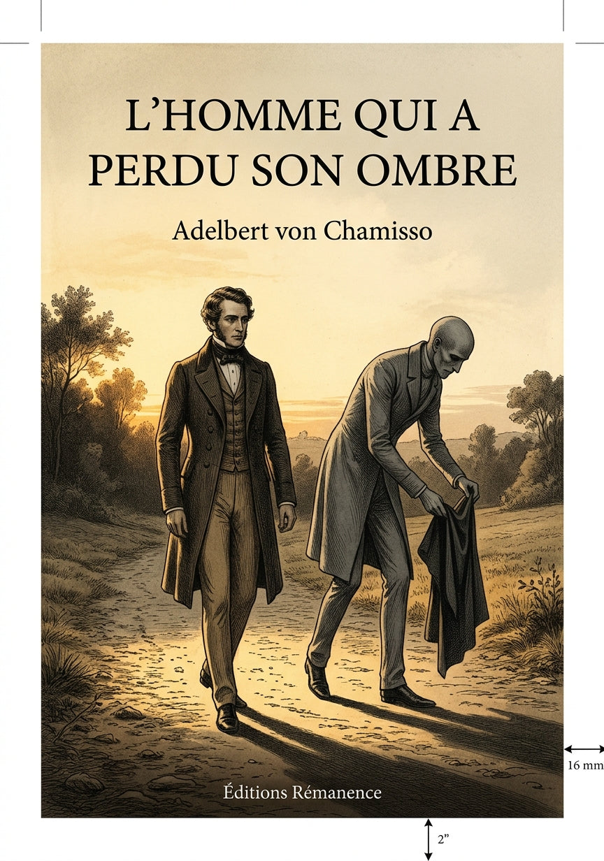 Livre L’Homme qui a perdu son ombre par Adelbert von Chamisso - Couverture - Editions Remanence
