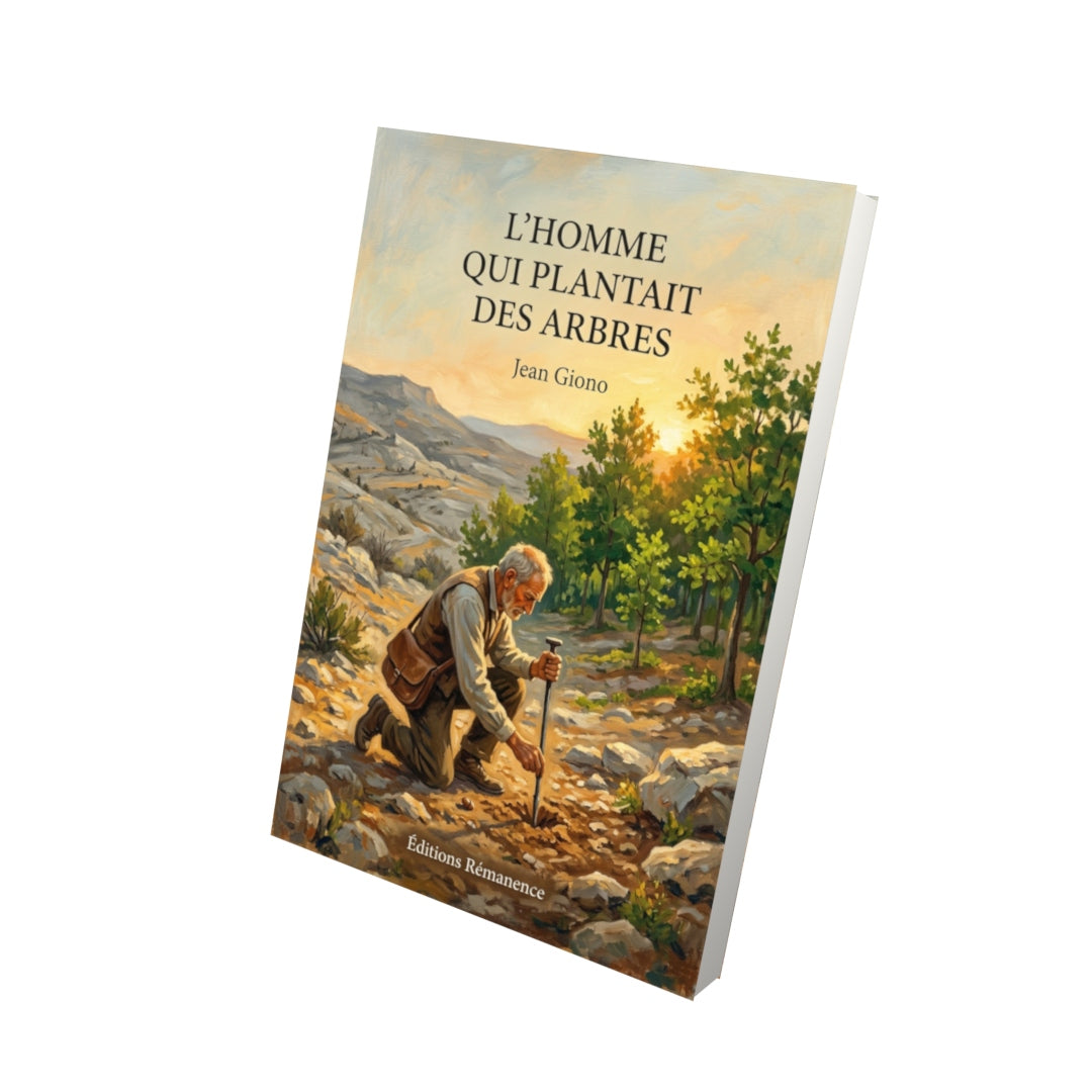 Livre L’Homme qui plantait des arbres par Jean Giono - Vue 3D - Editions Remanence