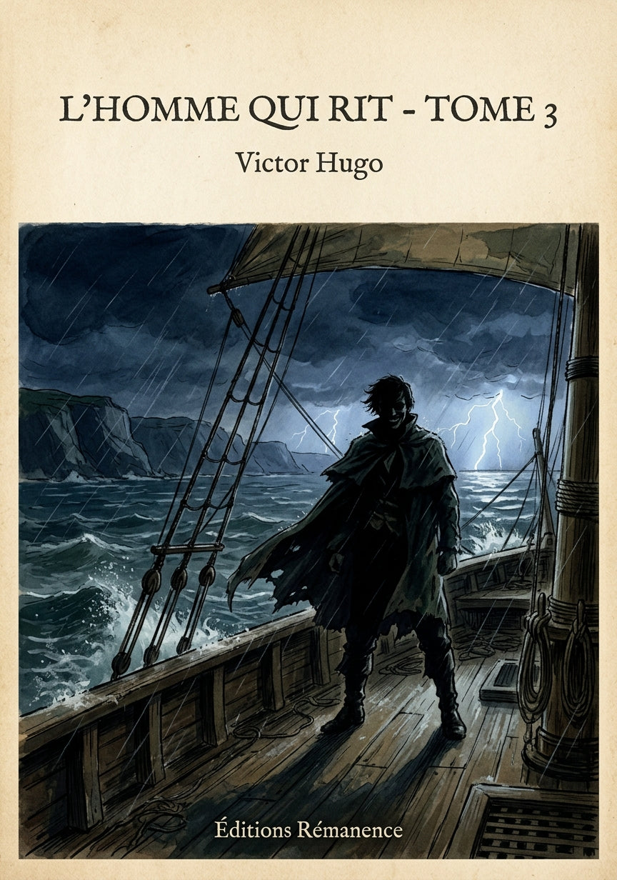 Livre L’Homme qui rit - Tome 3 par Victor Hugo - Couverture - Editions Remanence